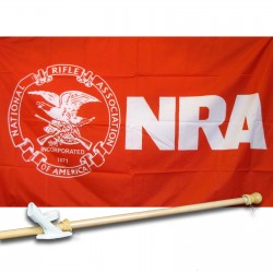 NRA 3' x 5'  Flag, Pole And Mount.
