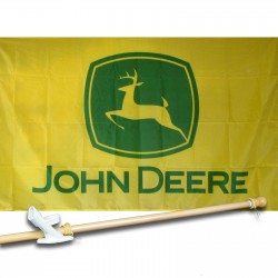 JOHN DEERE 3' x 5'  Flag, Pole And Mount.