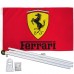 Ferrari Red 3' x 5' Polyester Flag, Pole and Mount