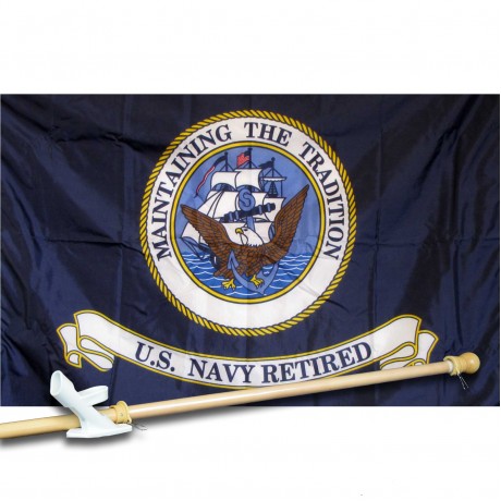 United States Air Force 3' x 5' Nylon Flag, Pole and Mount