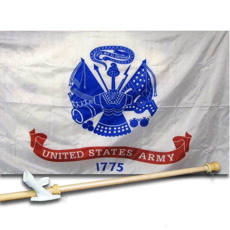United States Army 3' x 5' Nylon Flag, Pole and Mount