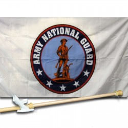 Army National Guard 3' x 5' Nylon Flag, Pole and Mount
