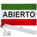 Abierto 3' x 5' Polyester Flag, Pole and Mount