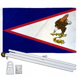 American Samoa 3' x 5' Polyester Flag, Pole and Mount