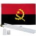 Angola 3' x 5' Polyester Flag, Pole and Mount