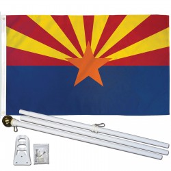 Arizona State 3' x 5' Polyester Flag, Pole and Mount