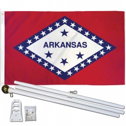 Arkansas State 3' x 5' Polyester Flag, Pole and Mount