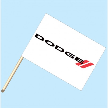 Dodge White Flag/Staff Combo