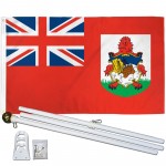Bermuda 3' x 5' Polyester Flag, Pole and Mount