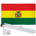 Bolivia 3' x 5' Polyester Flag, Pole and Mount