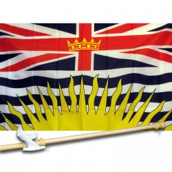 British Columbia 3' x 5' Flag, Pole, and Mount