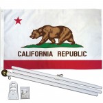 California State 3' x 5' Polyester Flag, Pole and Mount