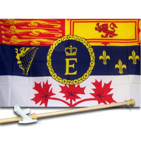 CANADA ROYAL 3' x 5'  Flag, Pole And Mount.