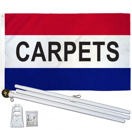 Carpets Patriotic 3' x 5' Polyester Flag, Pole and Mount