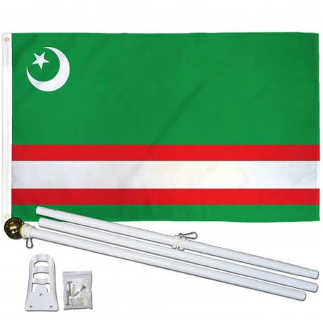 Chechnia 3' x 5' Polyester Flag, Pole and Mount
