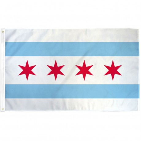 Chicago City 3' x 5' Polyester Flag