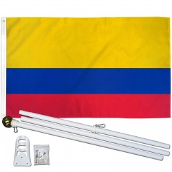 Colombia 3' x 5' Polyester Flag, Pole and Mount