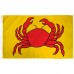 Crab Yellow 3' x 5' Polyester Flag