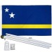 Curacao 3' x 5' Polyester Flag, Pole and Mount