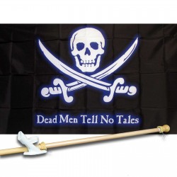DEAD MEN TELL NO TALES 3' x 5'  Flag, Pole And Mount.