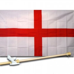 ENGLAND COUNTRY 3' x 5'  Flag, Pole And Mount.
