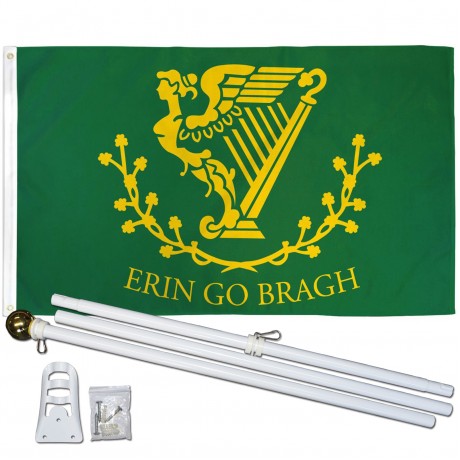 Erin Go Bragh 3' x 5' Polyester Flag, Pole and Mount