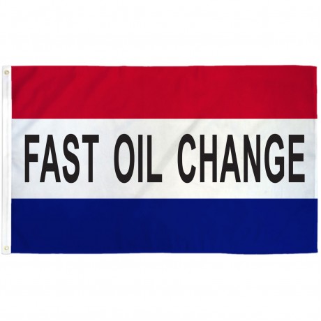 Fast Oil Change Patriotic 3' x 5' Polyester Flag