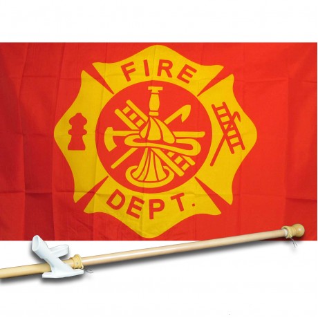 Fire Fighters 3' x 5' Flag, Pole And Mount