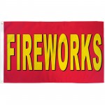 Fireworks Red 3' x 5' Polyester Flag
