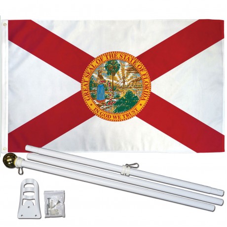 Florida State 3' x 5' Polyester Flag, Pole and Mount