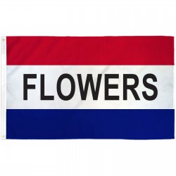 Flowers Patriotic 3' x 5' Polyester Flag