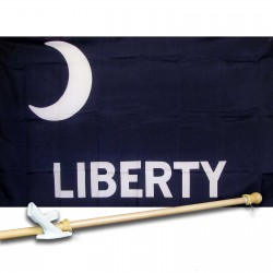 LIBERTY  FORT MOULTRIE 3' x 5'  Flag, Pole And Mount.