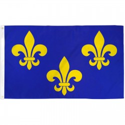 Fleur de Lis 3 Blue 3'x 5' Historical Flag
