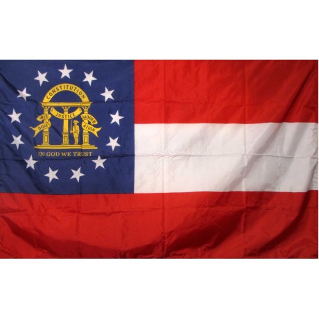 Georgia 3'x 5' Solar Max Nylon State Flag