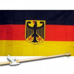 GERMAN EAGLE HISTORICAL 3' x 5'  Flag, Pole And Mount.