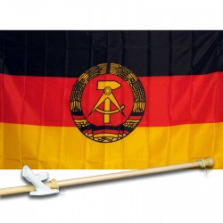 EAST GERMANY 3' x 5'  Flag, Pole And Mount.