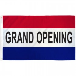 Grand Opening Patriotic 3' x 5' Polyester Flag