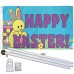 Happy Easter 3' x 5' Polyester Flag, Pole and Mount