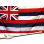 HAWAII 3' x 5'  Flag, Pole And Mount.