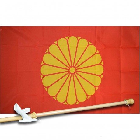 IMPERIAL JAPAN 3' x 5'  Flag, Pole And Mount.