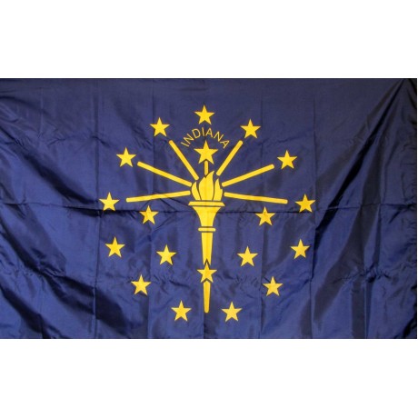 Indiana 3'x 5' Solar Max Nylon State Flag