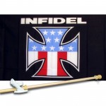 IN FIDEL 3' x 5'  Flag, Pole And Mount.