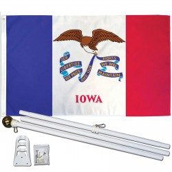 Iowa State 3' x 5' Polyester Flag, Pole and Mount