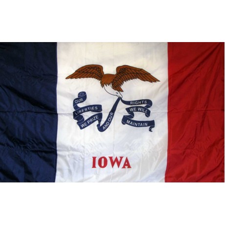Iowa 3'x 5' Solar Max Nylon State Flag