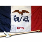 IOWA 3' x 5'  Flag, Pole And Mount.