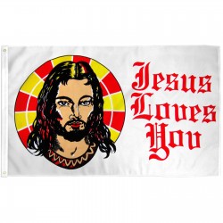 Jesus Loves You 3' x 5' Polyester Flag
