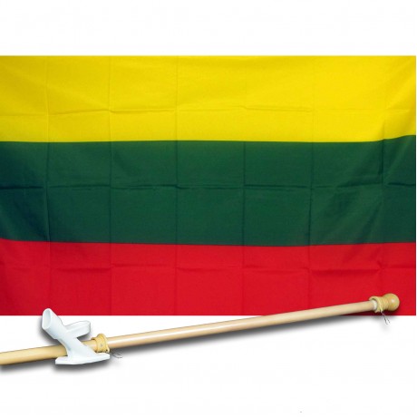 LITHUANIA COUNTRY 3' x 5'  Flag, Pole And Mount.