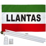 Llantas 3' x 5' Polyester Flag, Pole and Mount