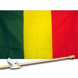 MALI COUNTRY 3' x 5'  Flag, Pole And Mount.