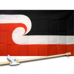 MAORI COUNTRY 3' x 5'  Flag, Pole And Mount.
